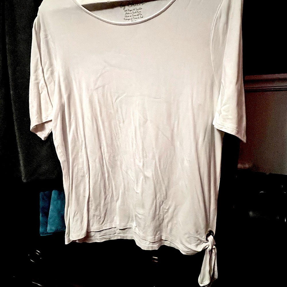 Chico’s white blouse.